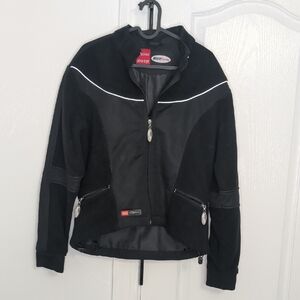 Nitro Racing Black Women's Bomber Jacket with Reflective Trim